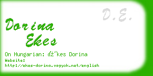 dorina ekes business card